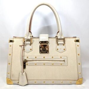 Louis Vuitton Cream and Gold Satchel